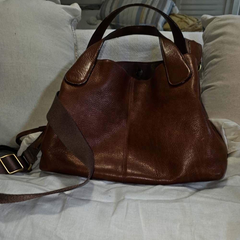 Fossil leather Crossbody bag/Brown